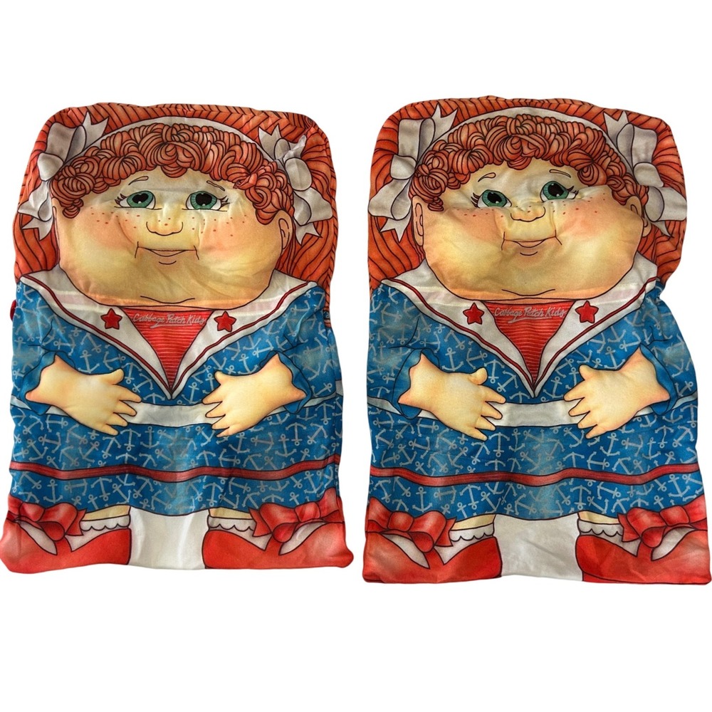 Vintage 1991 Cabbage Patch Kids‎ StuffinPuffs Doll Covers Pillowcases Set of 2